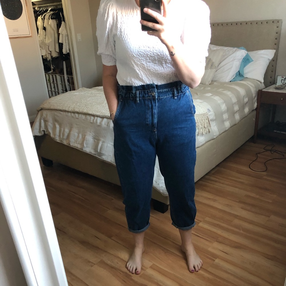 Zara Jeans with Paper Bag Waist